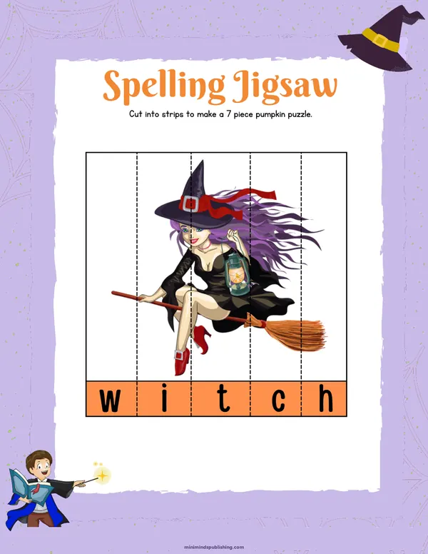 Witches and Wizards 28 — free printable witches and wizards activity sheet for ages 4-7