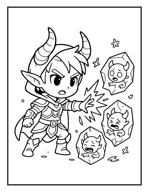 K-Pop Chibi 6 — free printable k-pop chibi coloring page