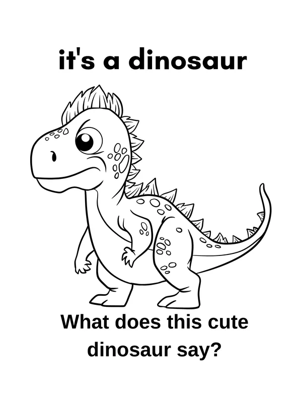 Unicorn and Dino 8 — free printable unicorns & dinosaurs coloring page