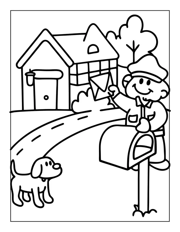 Cute Dogs 9 — free printable cute dogs coloring page