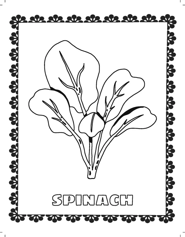 Fruits and Veggies 23 — free printable fruits & vegetables coloring page