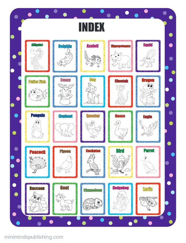 Animals coloring page