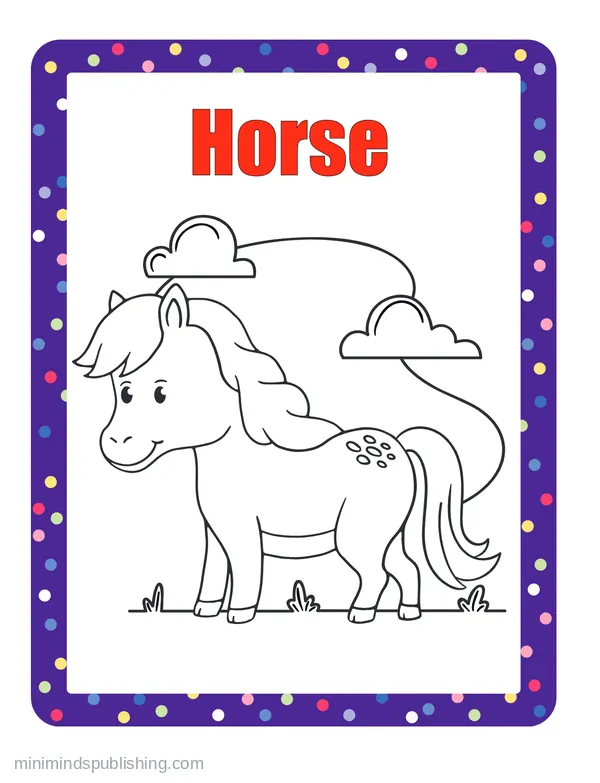 100 Animals to Color 19 — free printable animals coloring page