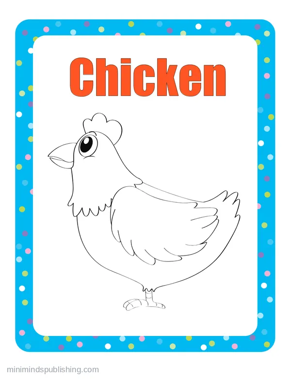 100 Animals to Color 30 — free printable animals coloring page