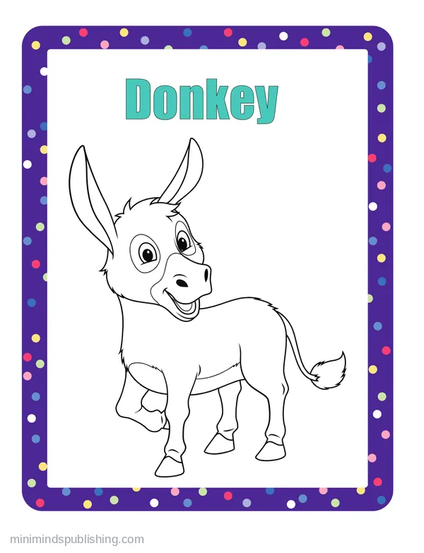100 Animals to Color 35 — free printable animals coloring page