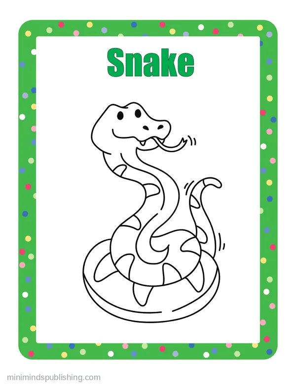 100 Animals to Color 44 — free printable animals coloring page