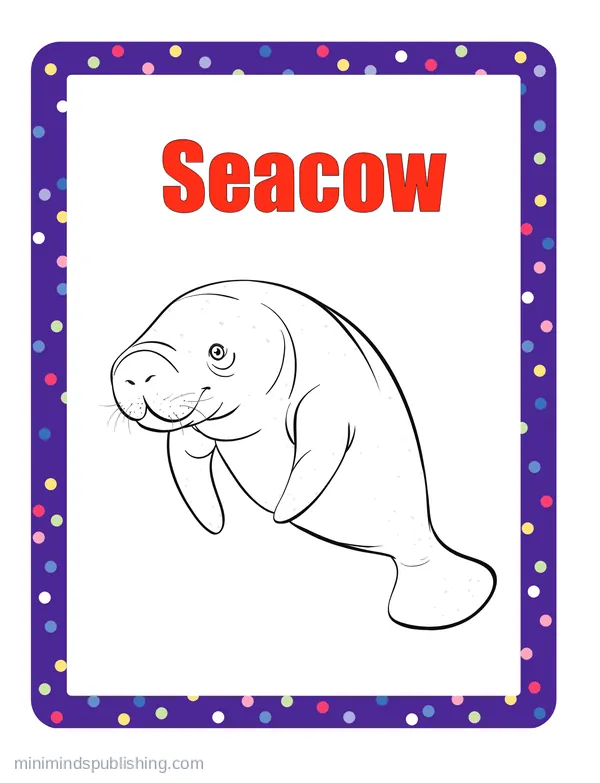 100 Animals to Color 51 — free printable animals coloring page