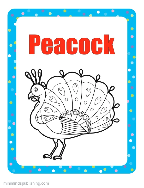 100 Animals to Color 70 — free printable animals coloring page