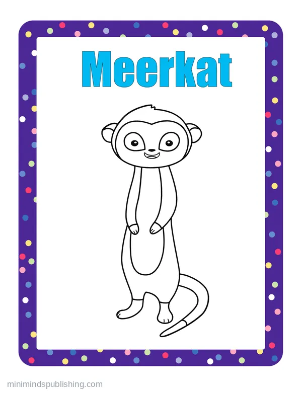 100 Animals to Color 104 — free printable animals coloring page
