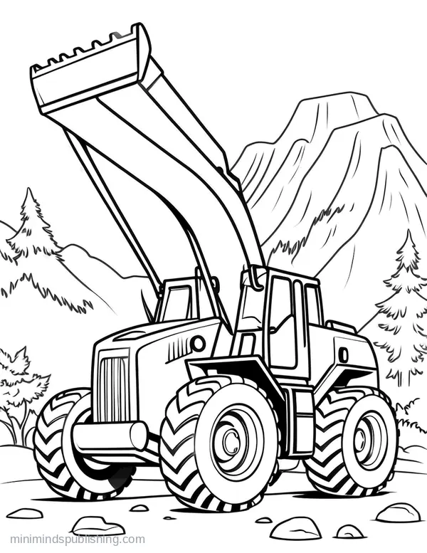 Construction Vehicle Coloring Page 7 — free printable construction vehicles coloring page