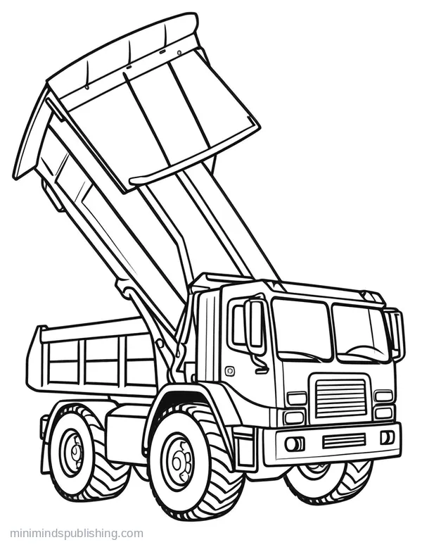 Construction Vehicle Coloring Page 8 — free printable construction vehicles coloring page