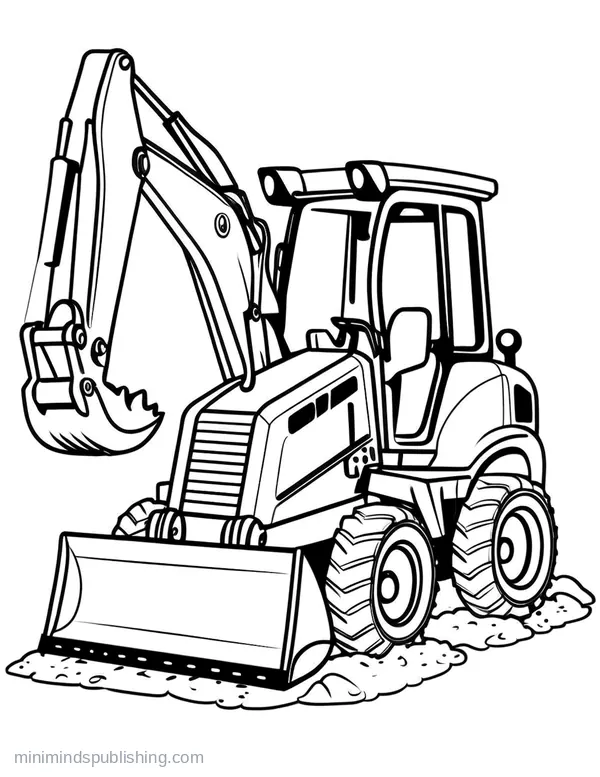 Construction Vehicle Coloring Page 11 — free printable construction vehicles coloring page
