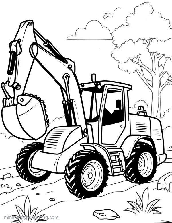 Construction Vehicle Coloring Page 12 — free printable construction vehicles coloring page