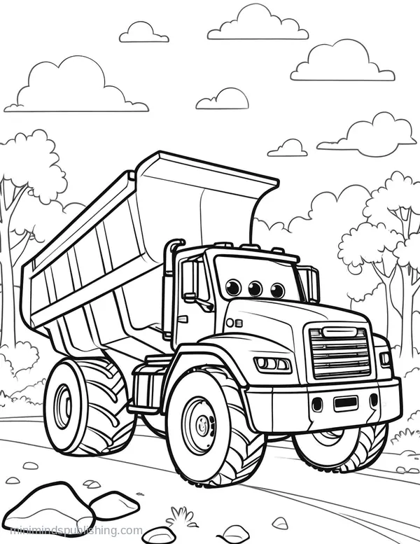 Construction Vehicle Coloring Page 13 — free printable construction vehicles coloring page