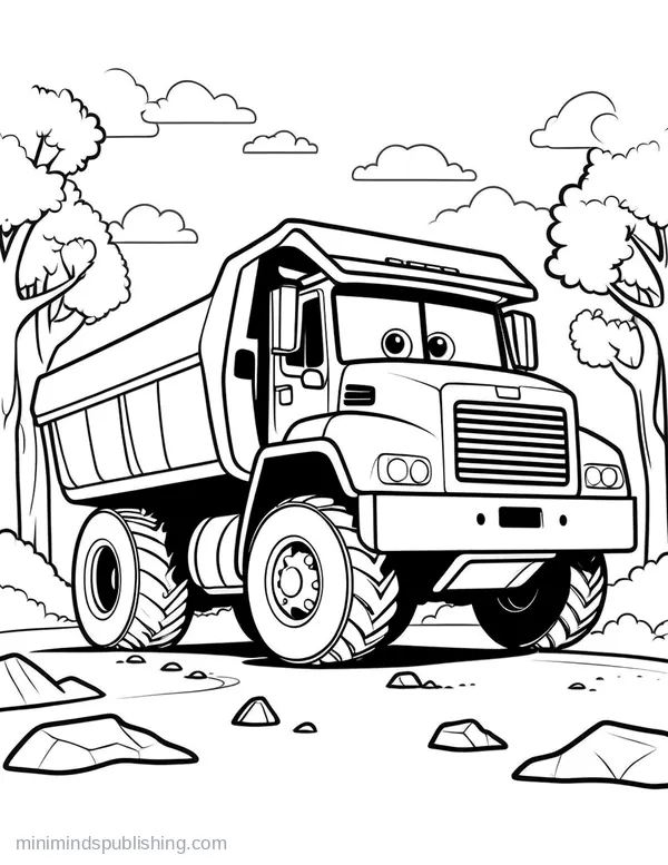 Construction Vehicle Coloring Page 14 — free printable construction vehicles coloring page