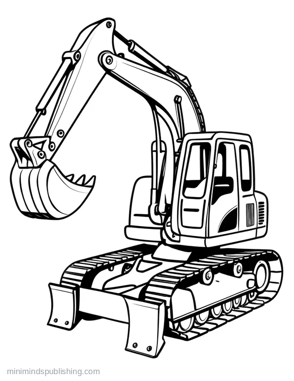 Construction Vehicle Coloring Page 16 — free printable construction vehicles coloring page