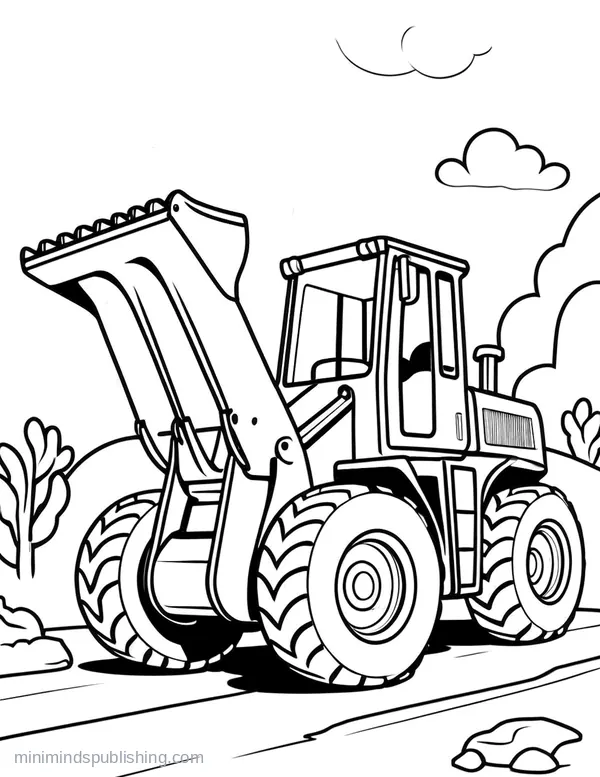 Construction Vehicle Coloring Page 17 — free printable construction vehicles coloring page