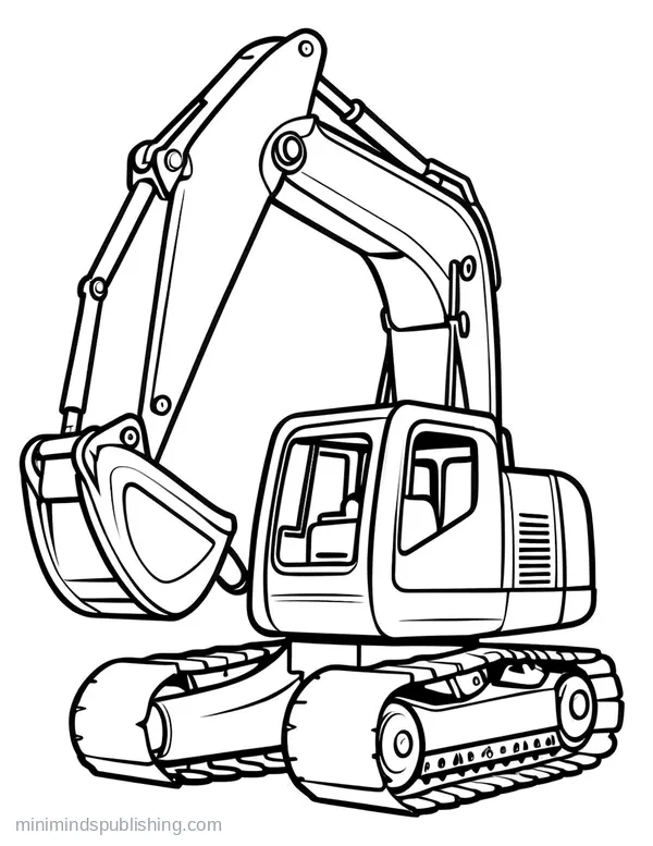 Construction Vehicle Coloring Page 18 — free printable construction vehicles coloring page
