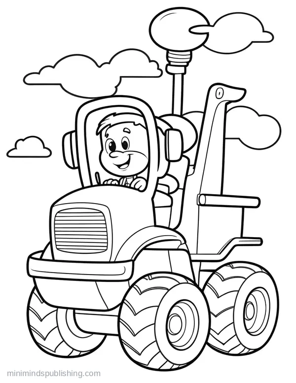 Construction Vehicle Coloring Page 19 — free printable construction vehicles coloring page