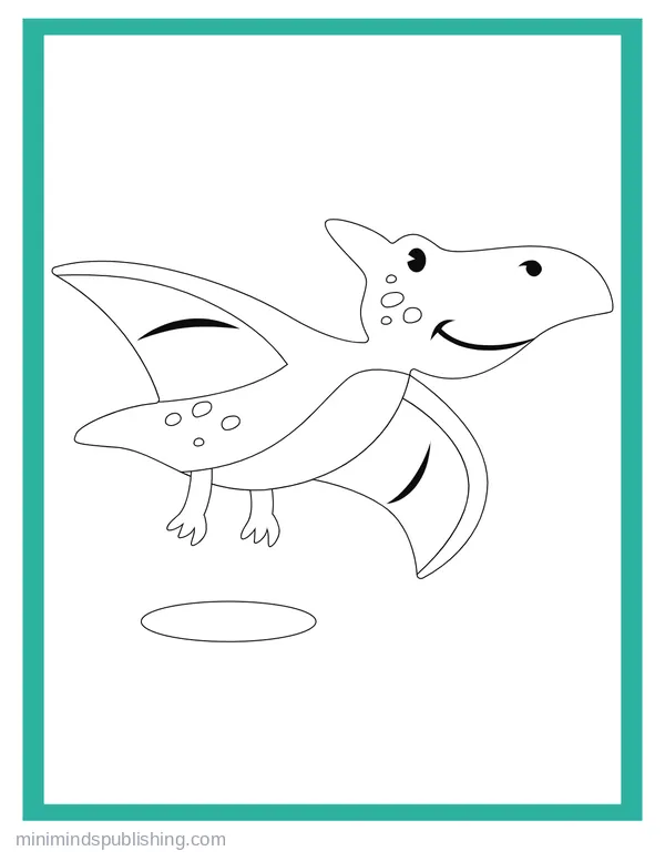 Cute Dinos 6 — free printable cute dinosaurs coloring page