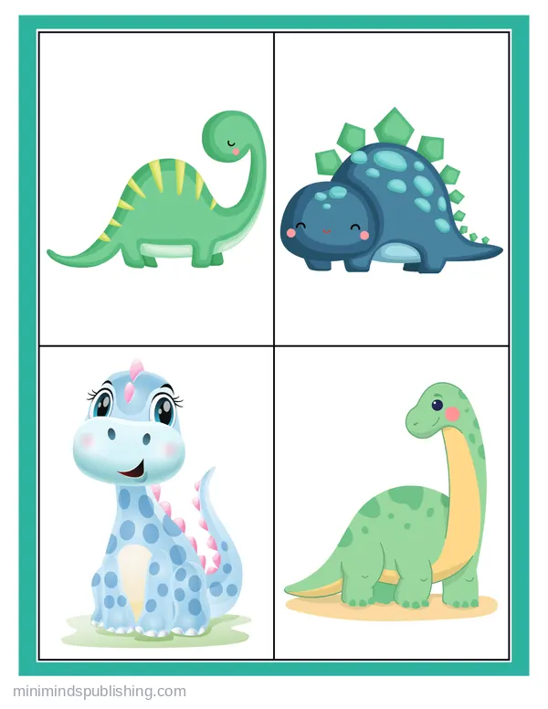 Cute Dinos 20 — free printable cute dinosaurs coloring page