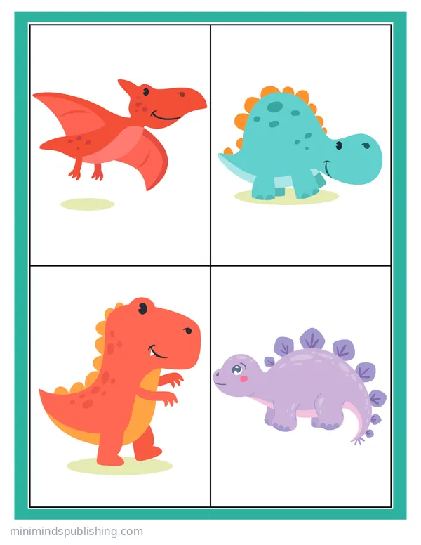Cute Dinos 21 — free printable cute dinosaurs coloring page