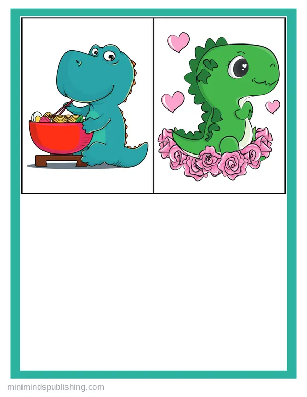 Cute Dinos 24 — free printable cute dinosaurs coloring page