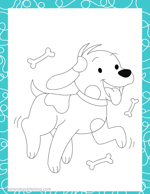 Cute Puppies 16 — free printable cute puppies coloring page