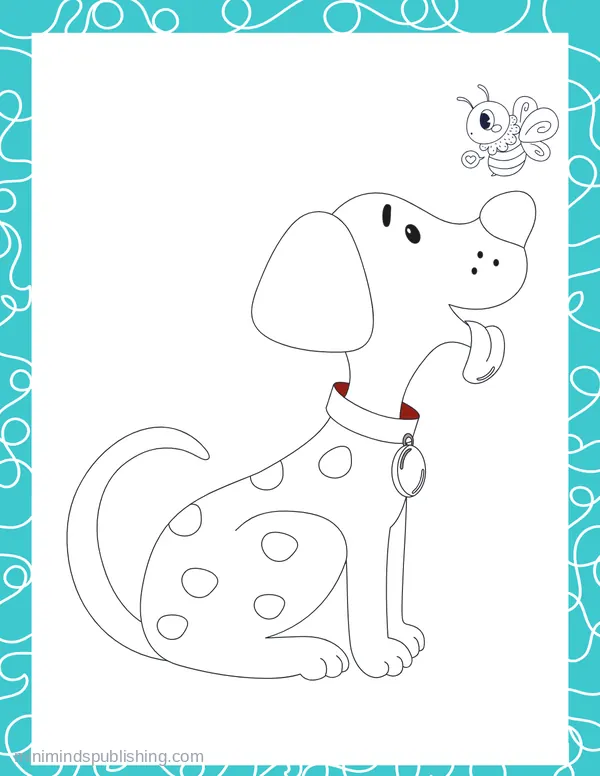 Cute Puppies 22 — free printable cute puppies coloring page