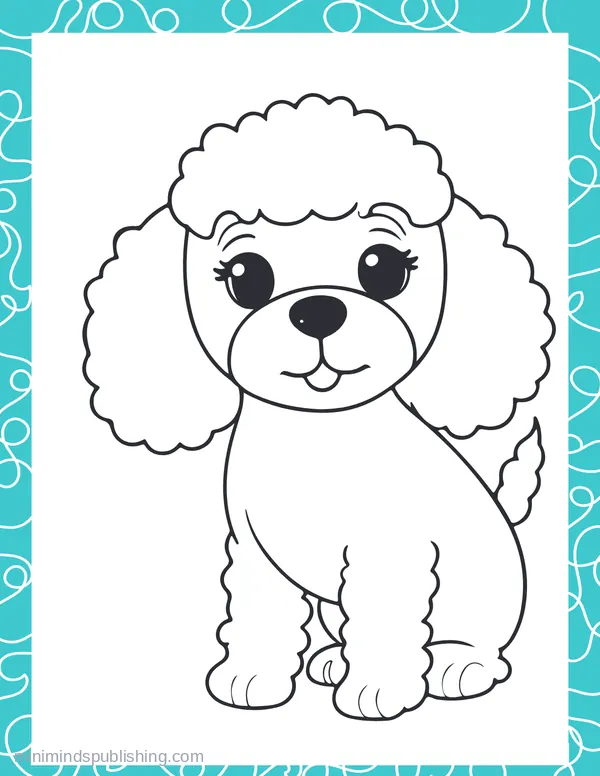 Cute Puppies 27 — free printable cute puppies coloring page