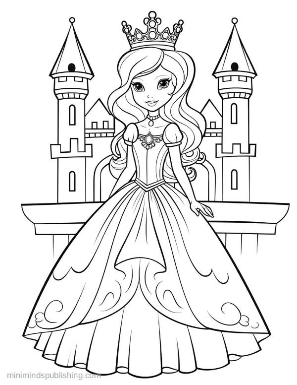 Princesses coloring page
