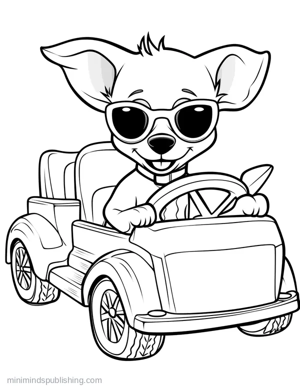 Cute Vehicle Coloring Page 3 — free printable cute vehicles coloring page