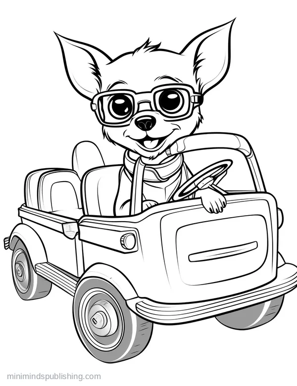 Cute Vehicle Coloring Page 6 — free printable cute vehicles coloring page