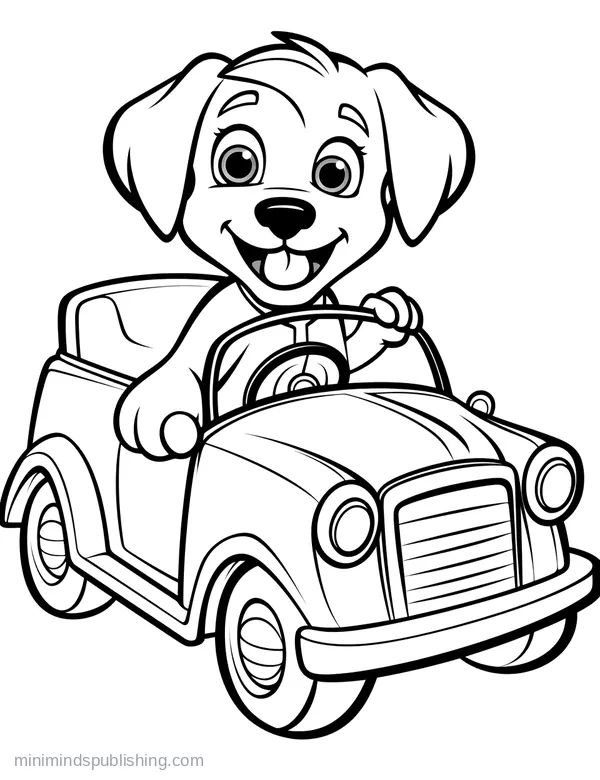 Cute Vehicle Coloring Page 7 — free printable cute vehicles coloring page