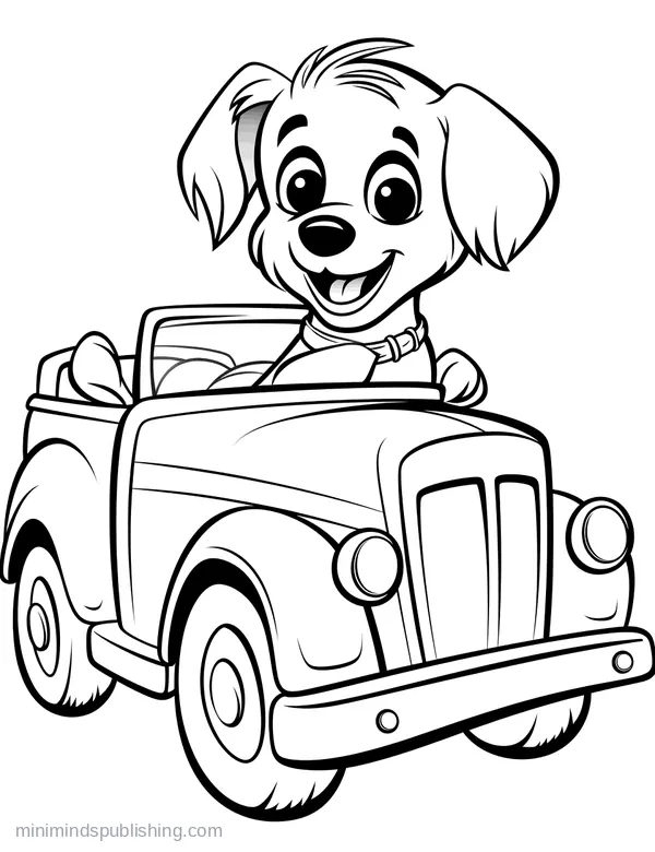 Cute Vehicle Coloring Page 10 — free printable cute vehicles coloring page