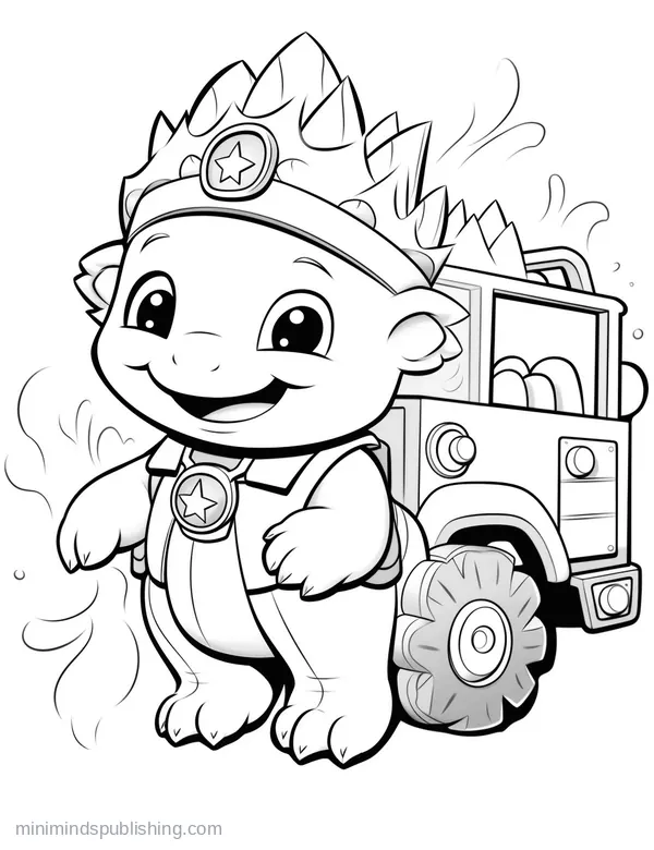 Cute Vehicle Coloring Page 13 — free printable cute vehicles coloring page