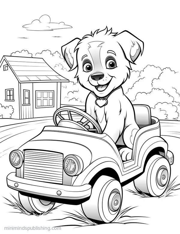 Cute Vehicle Coloring Page 15 — free printable cute vehicles coloring page