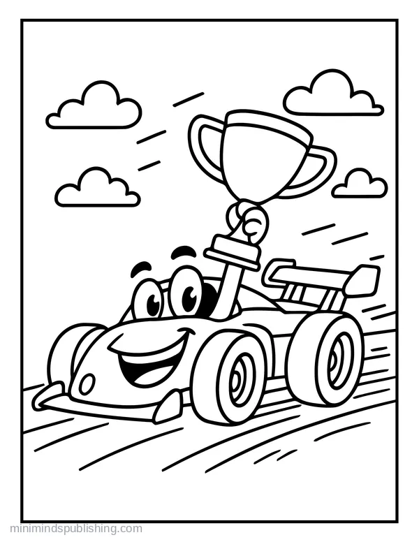First Vehicle Coloring Page 4 — free printable first vehicles coloring page