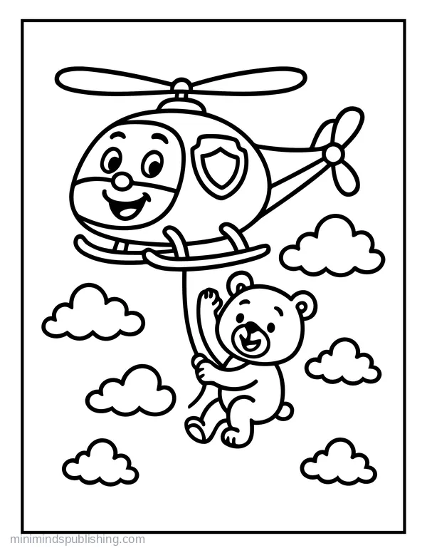 First Vehicle Coloring Page 6 — free printable first vehicles coloring page