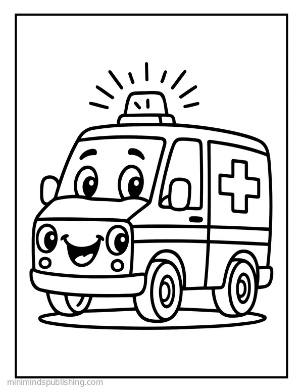 First Vehicle Coloring Page 10 — free printable first vehicles coloring page