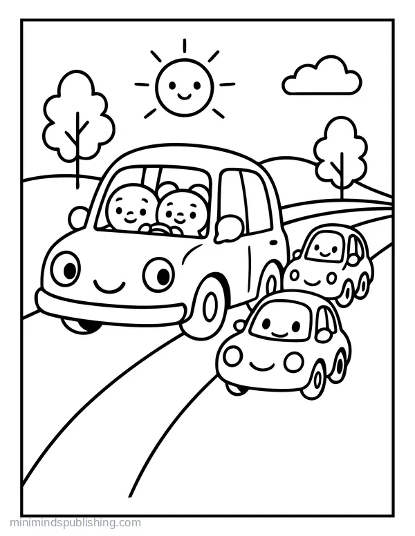 First Vehicle Coloring Page 14 — free printable first vehicles coloring page