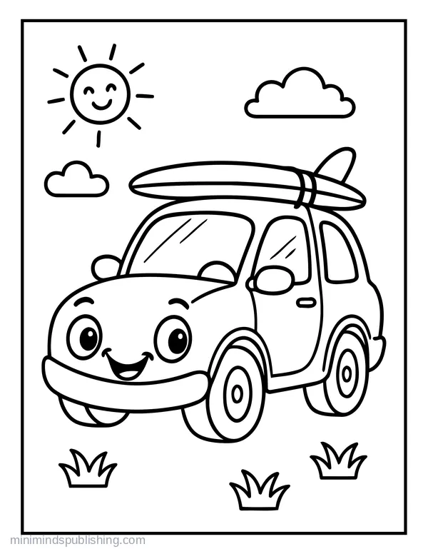 First Vehicle Coloring Page 17 — free printable first vehicles coloring page