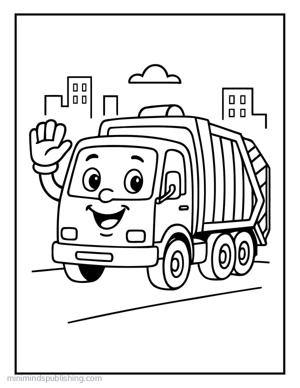 First Vehicle Coloring Page 18 — free printable first vehicles coloring page