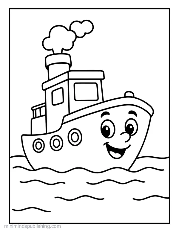 First Vehicle Coloring Page 19 — free printable first vehicles coloring page