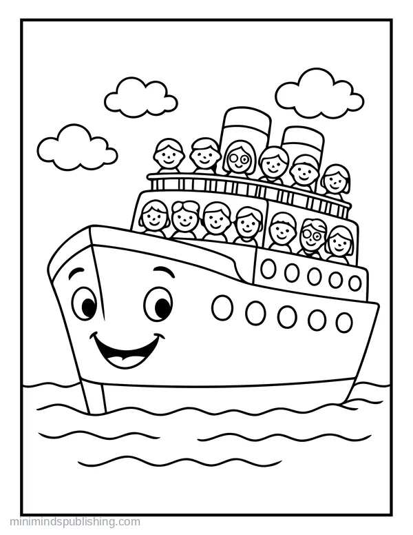 First Vehicle Coloring Page 22 — free printable first vehicles coloring page