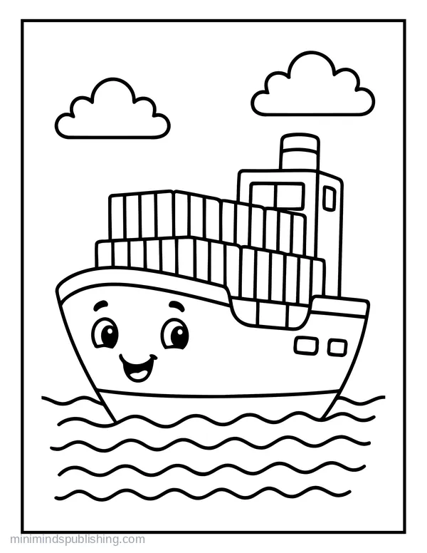 First Vehicle Coloring Page 25 — free printable first vehicles coloring page