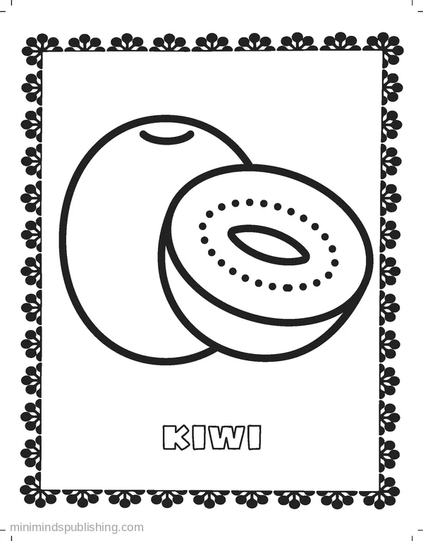 Fruits and Veggies Coloring Page 5 — free printable fruits & vegetables coloring page