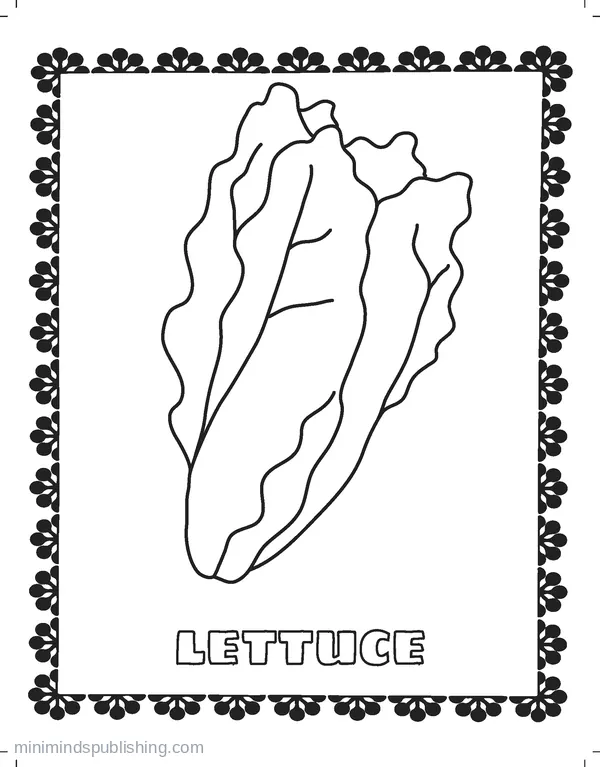 Fruits and Veggies Coloring Page 6 — free printable fruits & vegetables coloring page