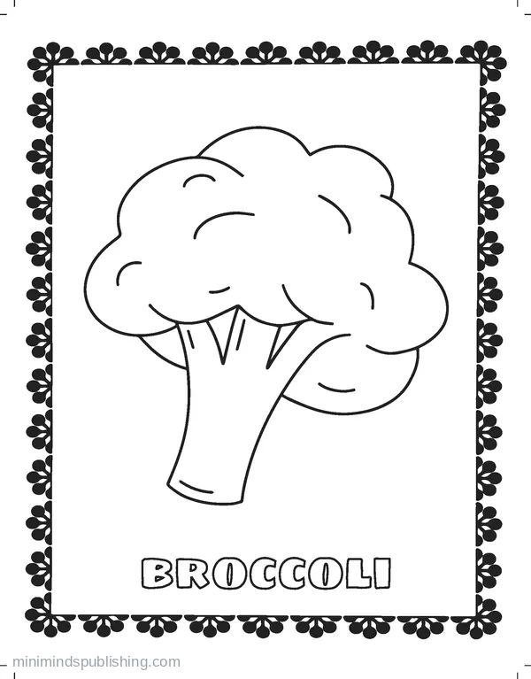 Fruits and Veggies Coloring Page 7 — free printable fruits & vegetables coloring page