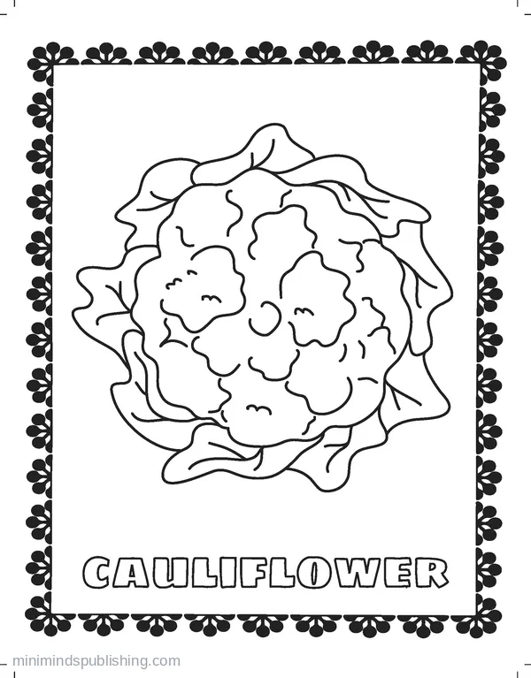 Fruits and Veggies Coloring Page 9 — free printable fruits & vegetables coloring page